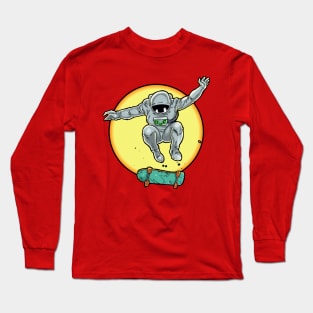 Skateboarding Astronaut Long Sleeve T-Shirt
